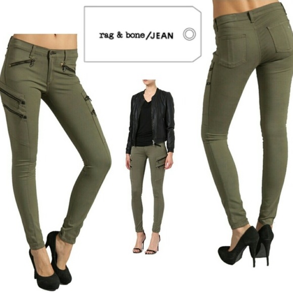 Lariat in Army Rag & Bone Pants with Zip Pockets - Picture 2 of 8